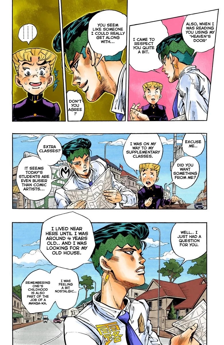 JoJo's Bizarre Adventure Part 4 - Diamond is Unbreakable (Official Colored) Chapter 65 page 5 - Chapter 65: Kishibe Rohan's Adventure - Part 1