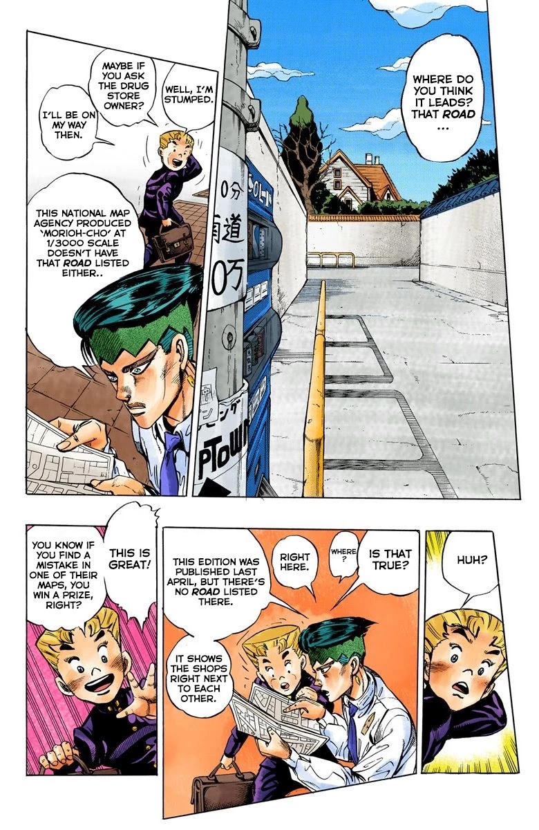 JoJo's Bizarre Adventure Part 4 - Diamond is Unbreakable (Official Colored) Chapter 65 page 9 - Chapter 65: Kishibe Rohan's Adventure - Part 1