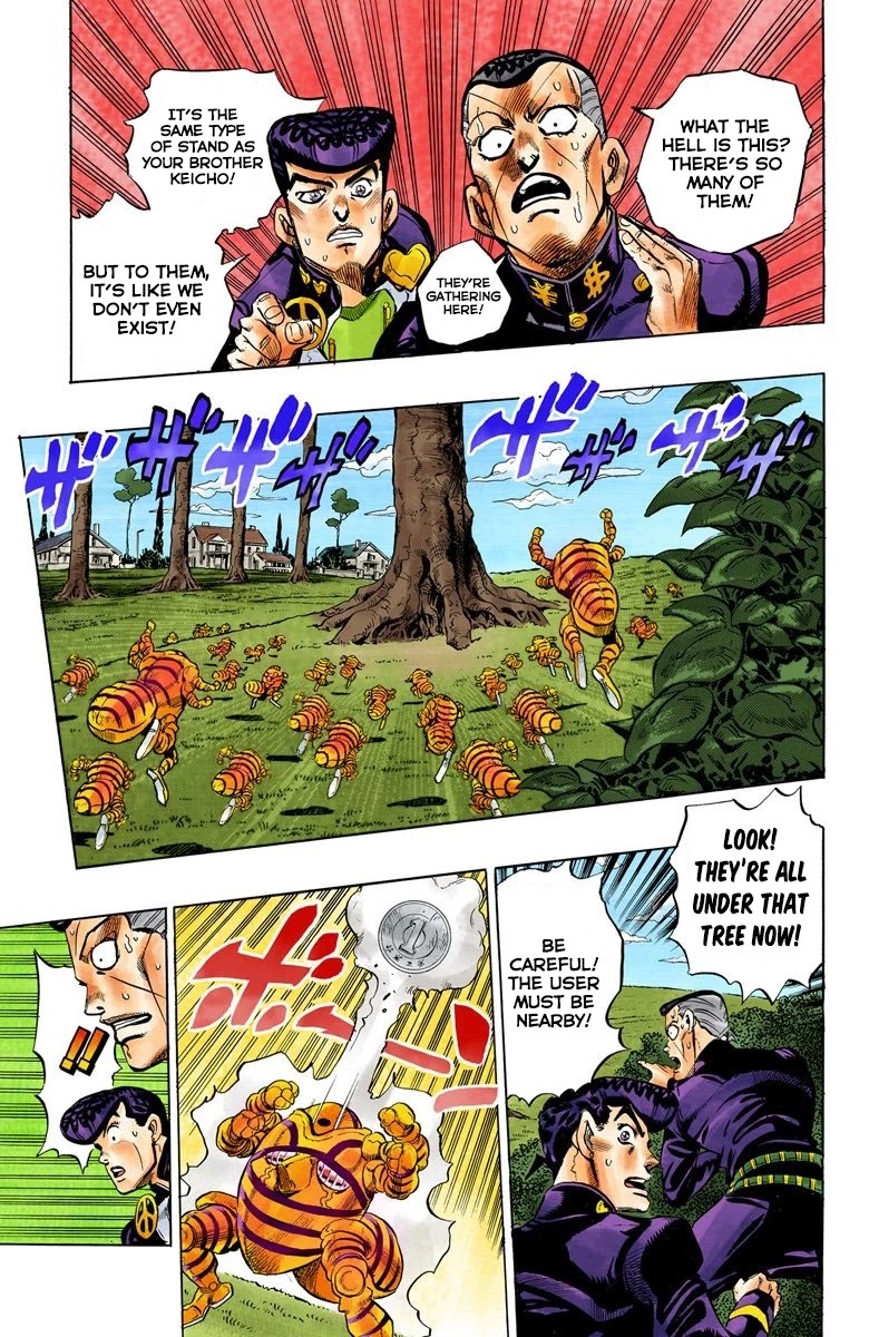 JoJo's Bizarre Adventure Part 4 - Diamond is Unbreakable (Official Colored) Chapter 70 page 14 - Chapter 70: Shigeshi's Harvest - Part 1