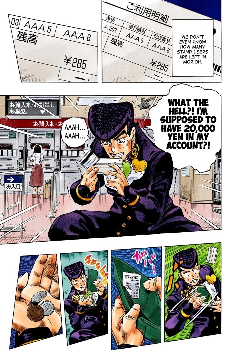 JoJo's Bizarre Adventure Part 4 - Diamond is Unbreakable (Official Colored) Chapter 70 page 4 - Chapter 70: Shigeshi's Harvest - Part 1