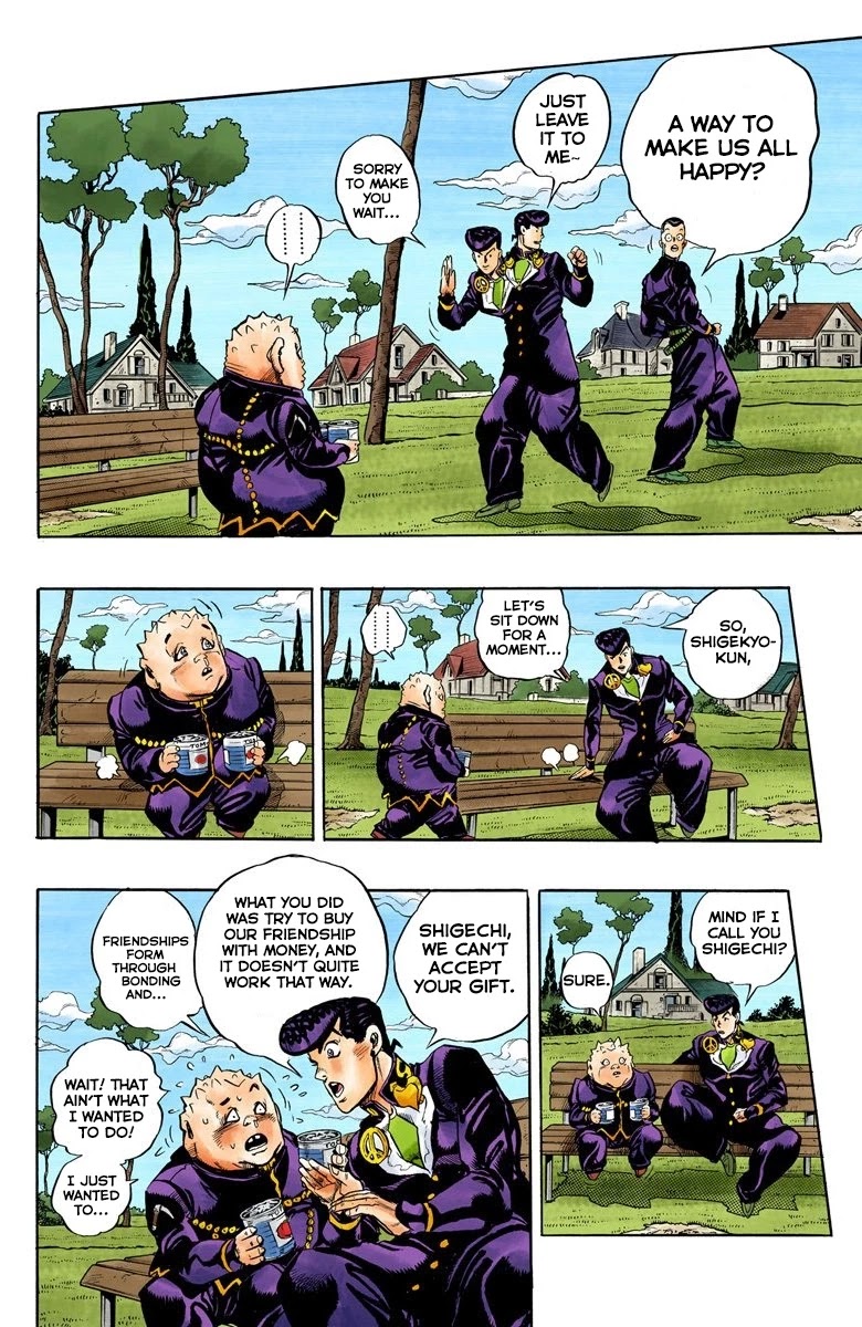JoJo's Bizarre Adventure Part 4 - Diamond is Unbreakable (Official Colored) Chapter 71 page 11 - Chapter 71: Shigeshi's Harvest - Part 2