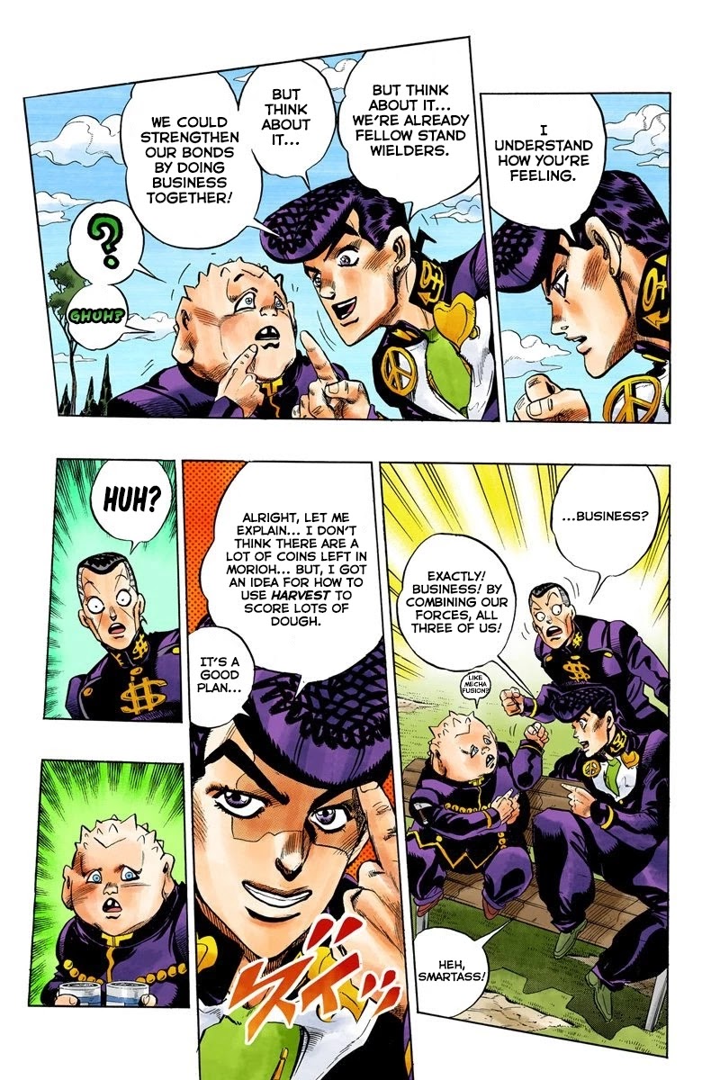 JoJo's Bizarre Adventure Part 4 - Diamond is Unbreakable (Official Colored) Chapter 71 page 12 - Chapter 71: Shigeshi's Harvest - Part 2