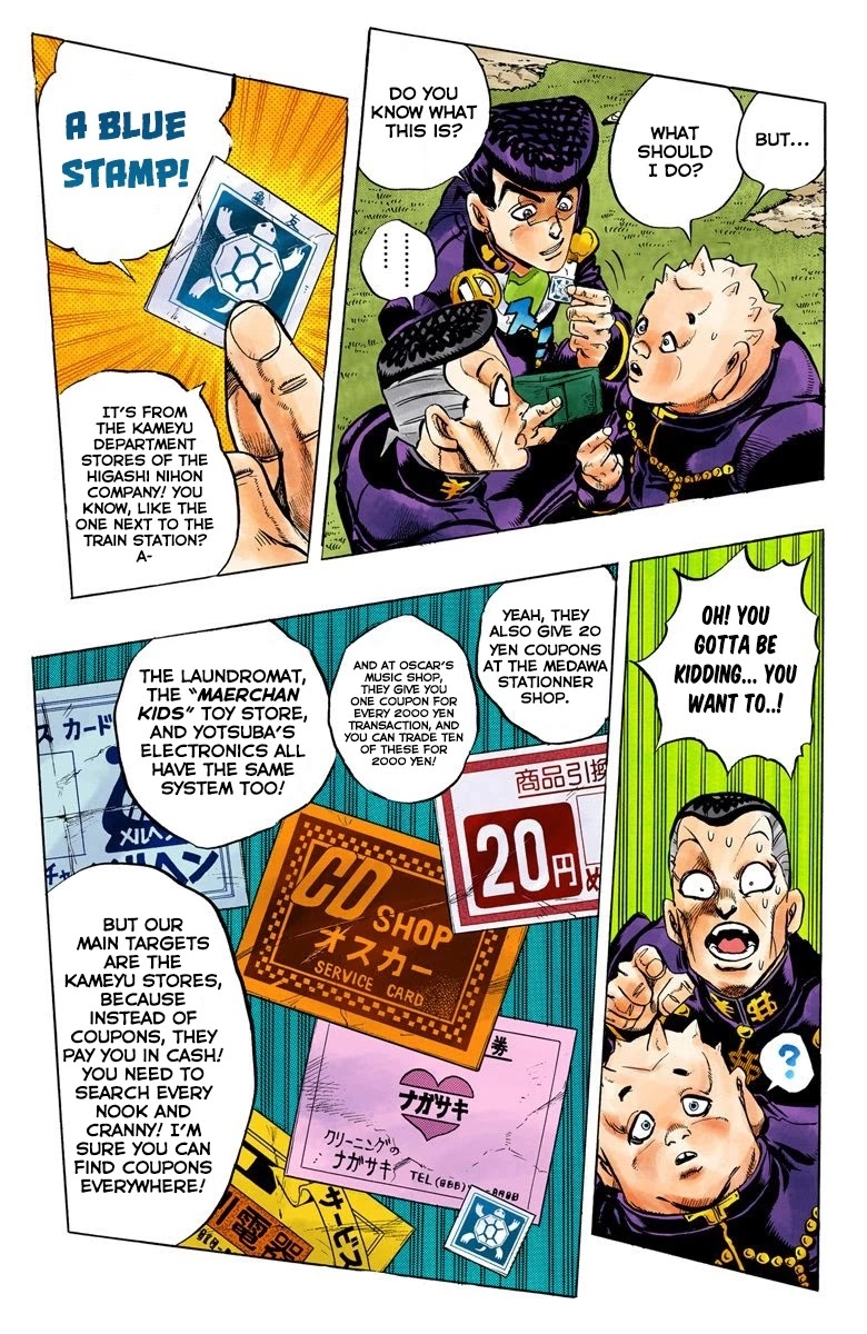 JoJo's Bizarre Adventure Part 4 - Diamond is Unbreakable (Official Colored) Chapter 71 page 14 - Chapter 71: Shigeshi's Harvest - Part 2