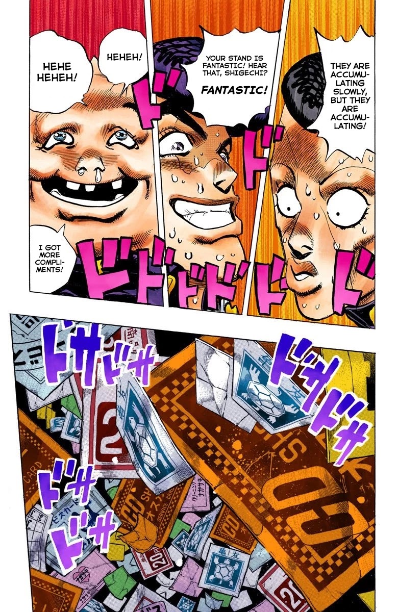 JoJo's Bizarre Adventure Part 4 - Diamond is Unbreakable (Official Colored) Chapter 71 page 18 - Chapter 71: Shigeshi's Harvest - Part 2