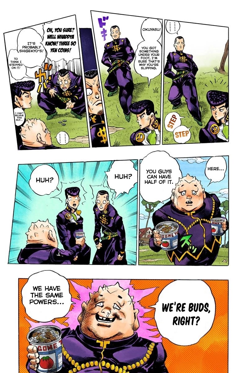JoJo's Bizarre Adventure Part 4 - Diamond is Unbreakable (Official Colored) Chapter 71 page 8 - Chapter 71: Shigeshi's Harvest - Part 2