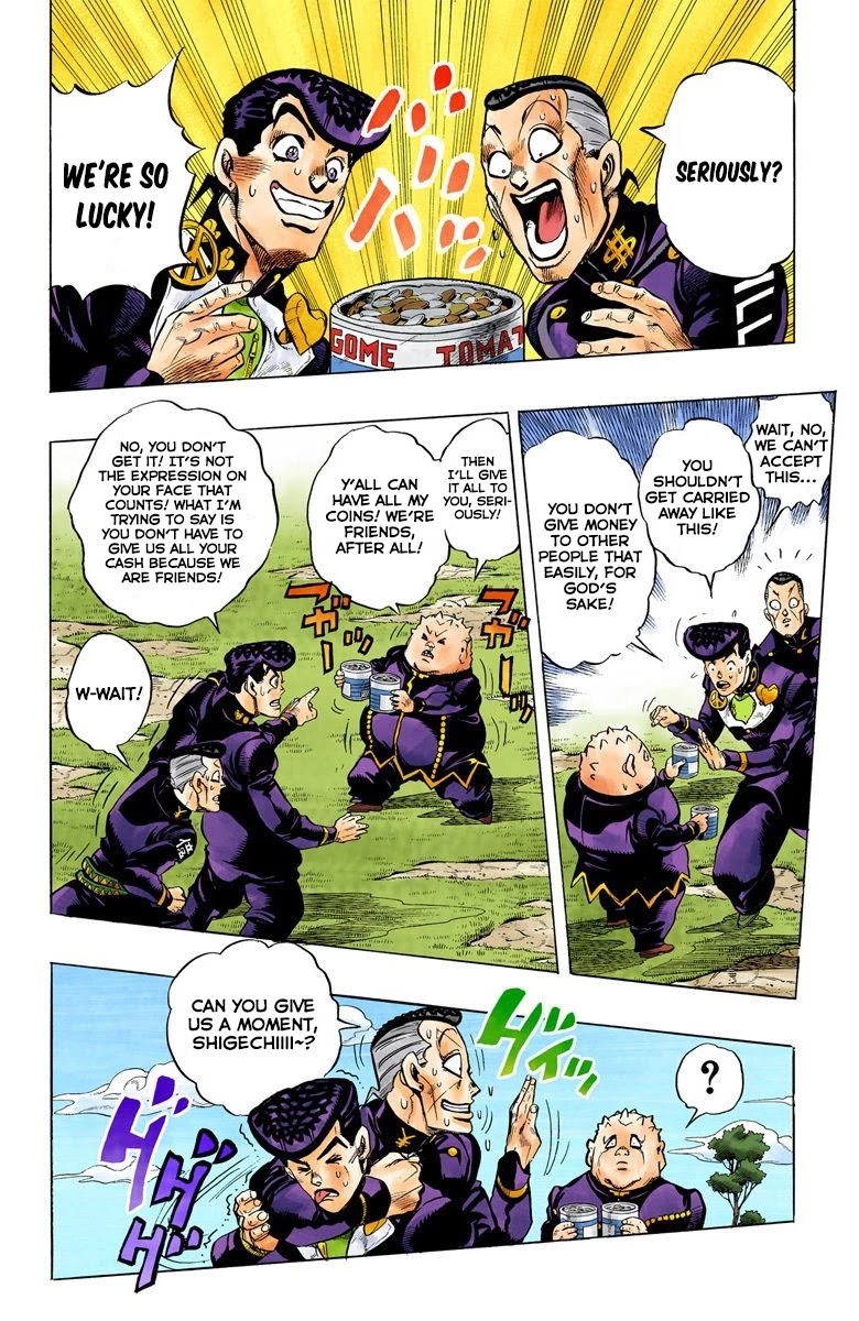 JoJo's Bizarre Adventure Part 4 - Diamond is Unbreakable (Official Colored) Chapter 71 page 9 - Chapter 71: Shigeshi's Harvest - Part 2