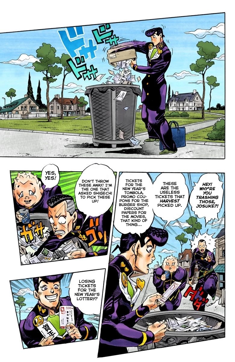 JoJo's Bizarre Adventure Part 4 - Diamond is Unbreakable (Official Colored) Chapter 72 page 12 - Chapter 72: Shigeshi's Harvest - Part 3