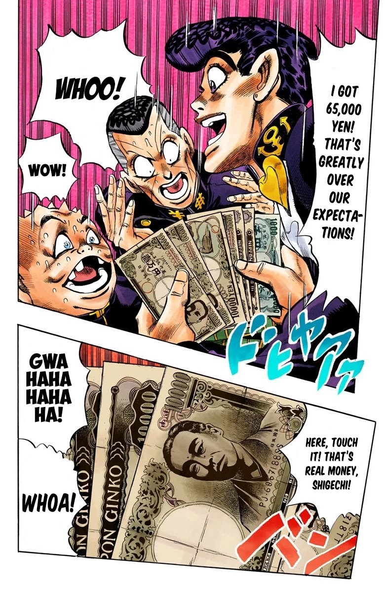JoJo's Bizarre Adventure Part 4 - Diamond is Unbreakable (Official Colored) Chapter 72 page 5 - Chapter 72: Shigeshi's Harvest - Part 3