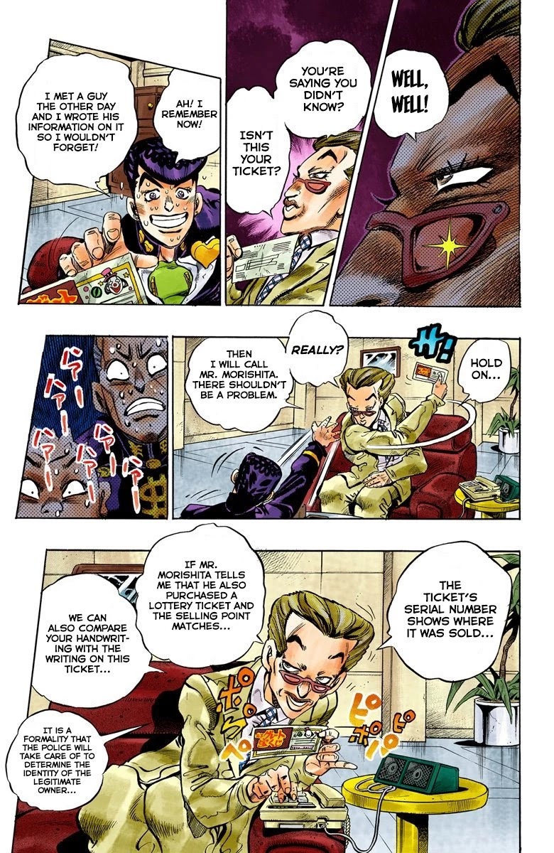 JoJo's Bizarre Adventure Part 4 - Diamond is Unbreakable (Official Colored) Chapter 73 page 12 - Chapter 73: Shigeshi's Harvest - Part 4