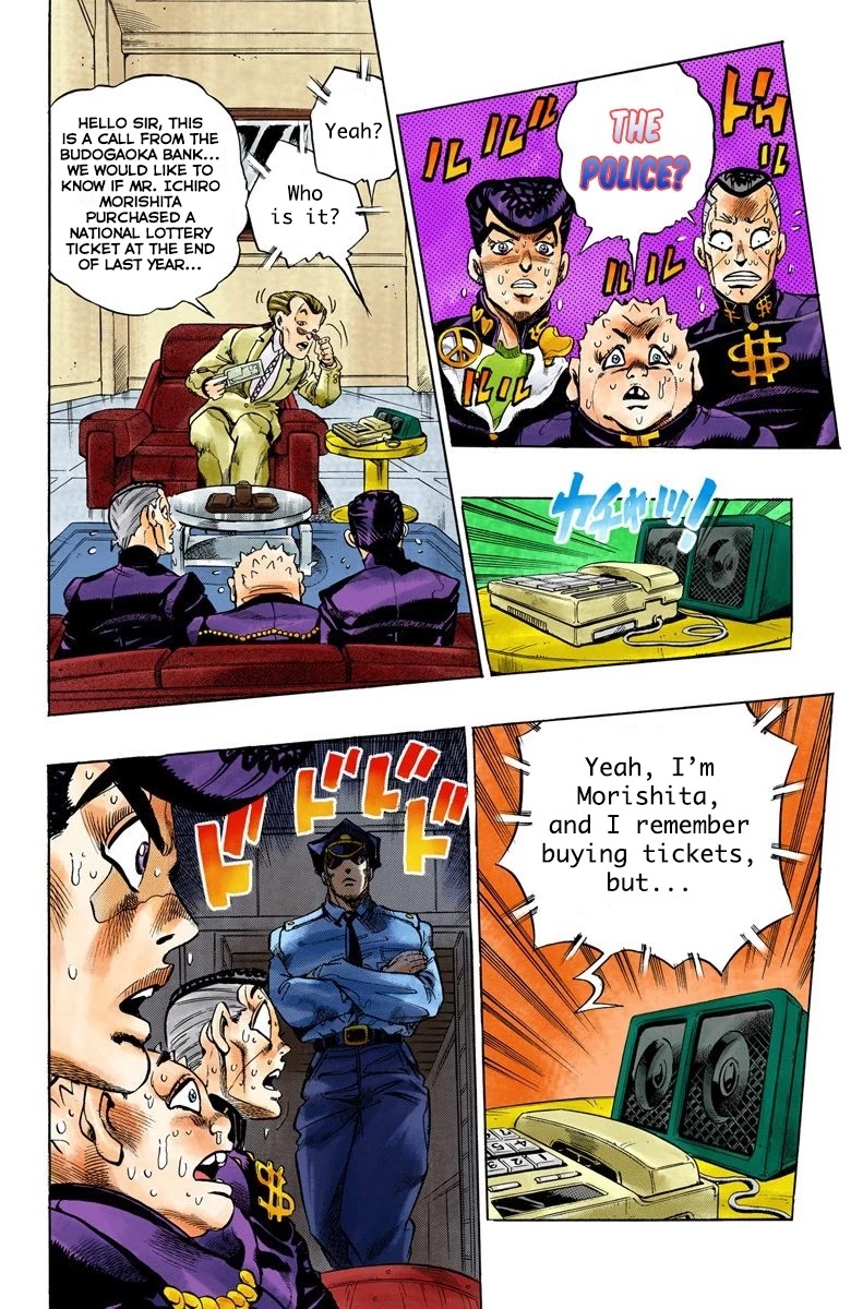 JoJo's Bizarre Adventure Part 4 - Diamond is Unbreakable (Official Colored) Chapter 73 page 13 - Chapter 73: Shigeshi's Harvest - Part 4