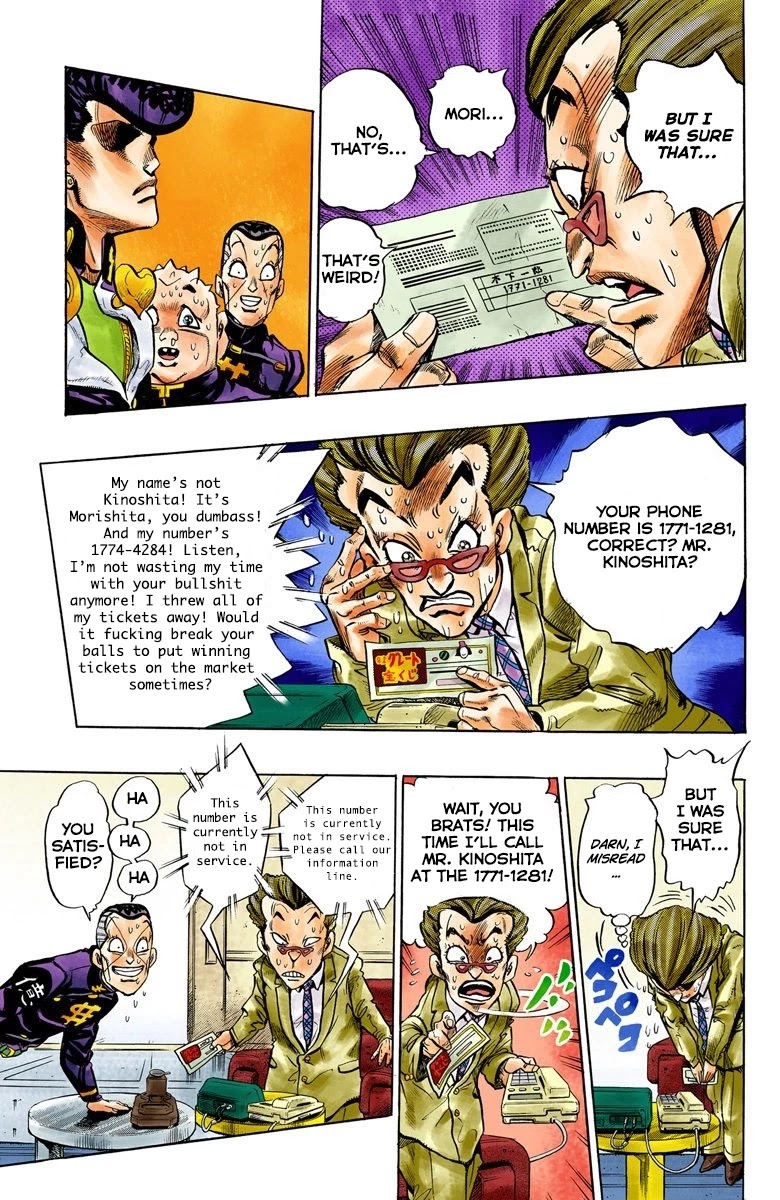 JoJo's Bizarre Adventure Part 4 - Diamond is Unbreakable (Official Colored) Chapter 73 page 18 - Chapter 73: Shigeshi's Harvest - Part 4