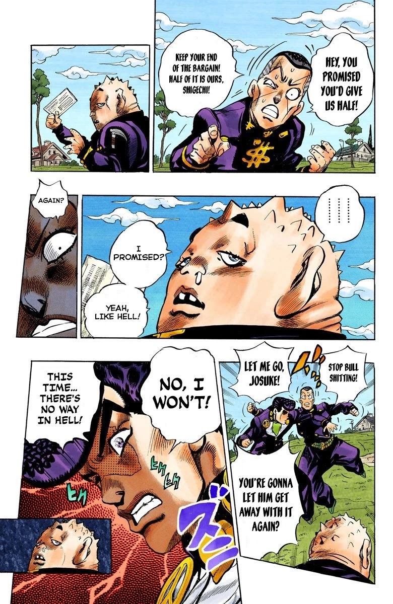 JoJo's Bizarre Adventure Part 4 - Diamond is Unbreakable (Official Colored) Chapter 73 page 20 - Chapter 73: Shigeshi's Harvest - Part 4