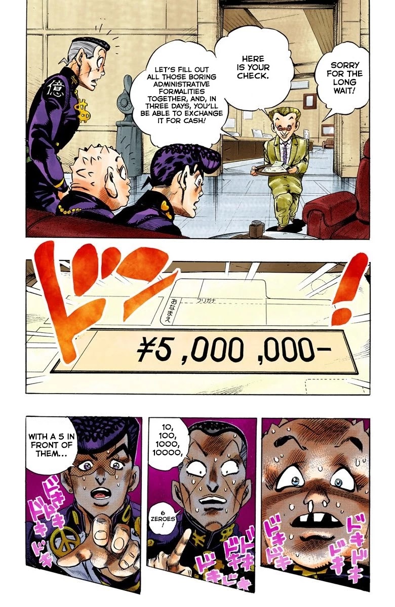 JoJo's Bizarre Adventure Part 4 - Diamond is Unbreakable (Official Colored) Chapter 73 page 7 - Chapter 73: Shigeshi's Harvest - Part 4