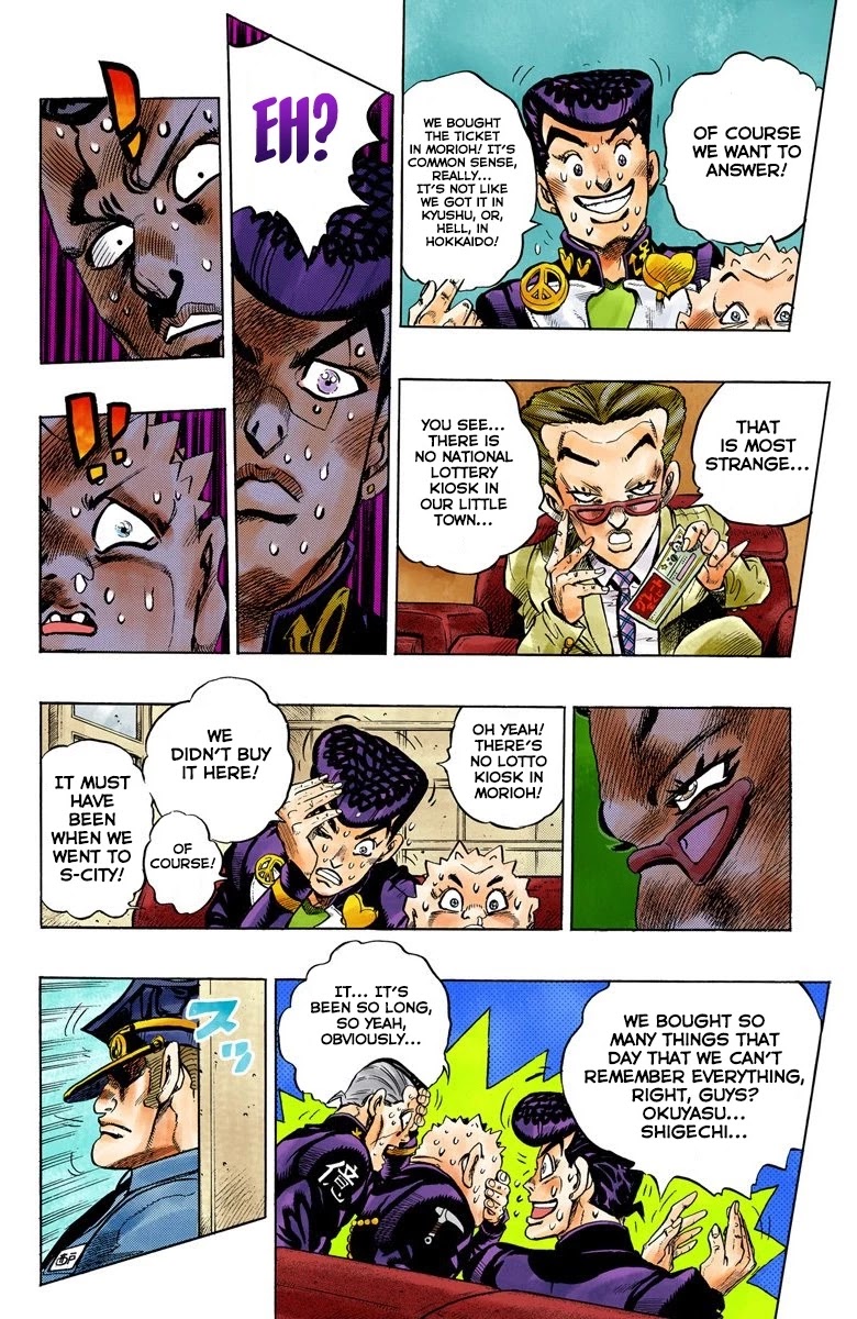 JoJo's Bizarre Adventure Part 4 - Diamond is Unbreakable (Official Colored) Chapter 73 page 9 - Chapter 73: Shigeshi's Harvest - Part 4