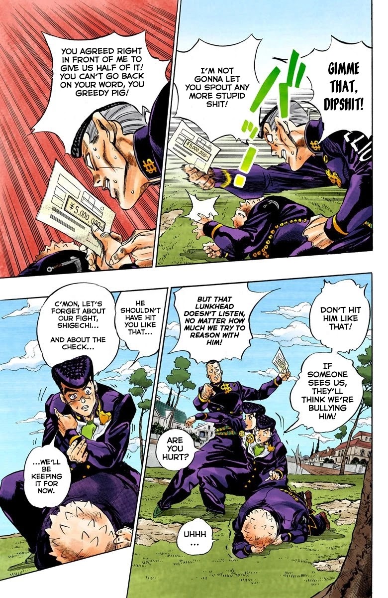 JoJo's Bizarre Adventure Part 4 - Diamond is Unbreakable (Official Colored) Chapter 74 page 6 - Chapter 74: Shigeshi's Harvest - Part 5