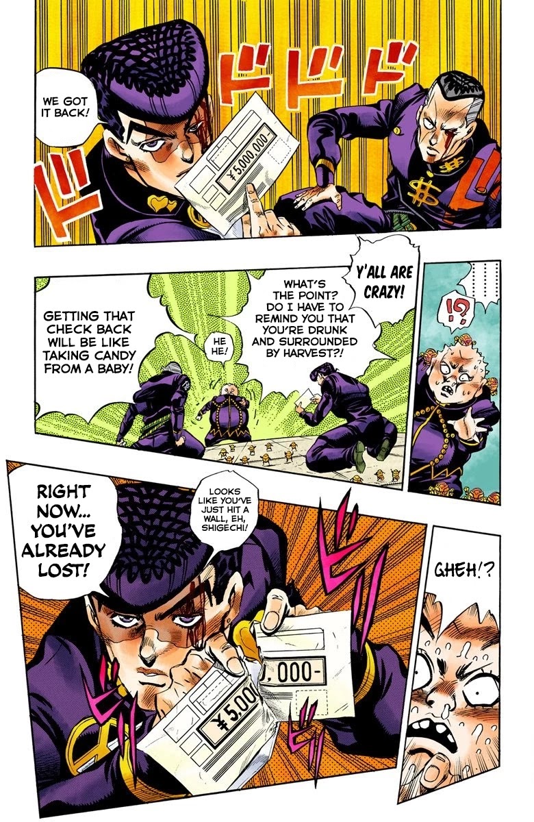 JoJo's Bizarre Adventure Part 4 - Diamond is Unbreakable (Official Colored) Chapter 76 page 12 - Chapter 76: Shigeshi's Harvest - Part 7