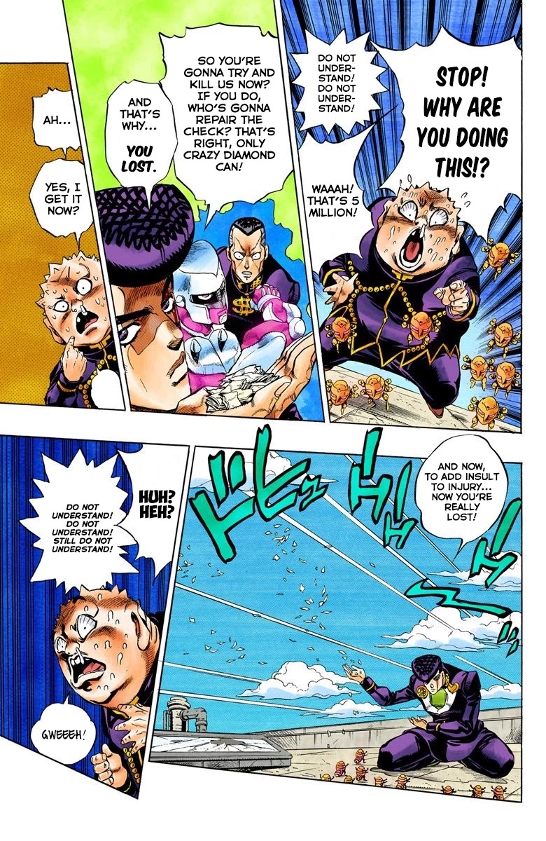 JoJo's Bizarre Adventure Part 4 - Diamond is Unbreakable (Official Colored) Chapter 76 page 14 - Chapter 76: Shigeshi's Harvest - Part 7