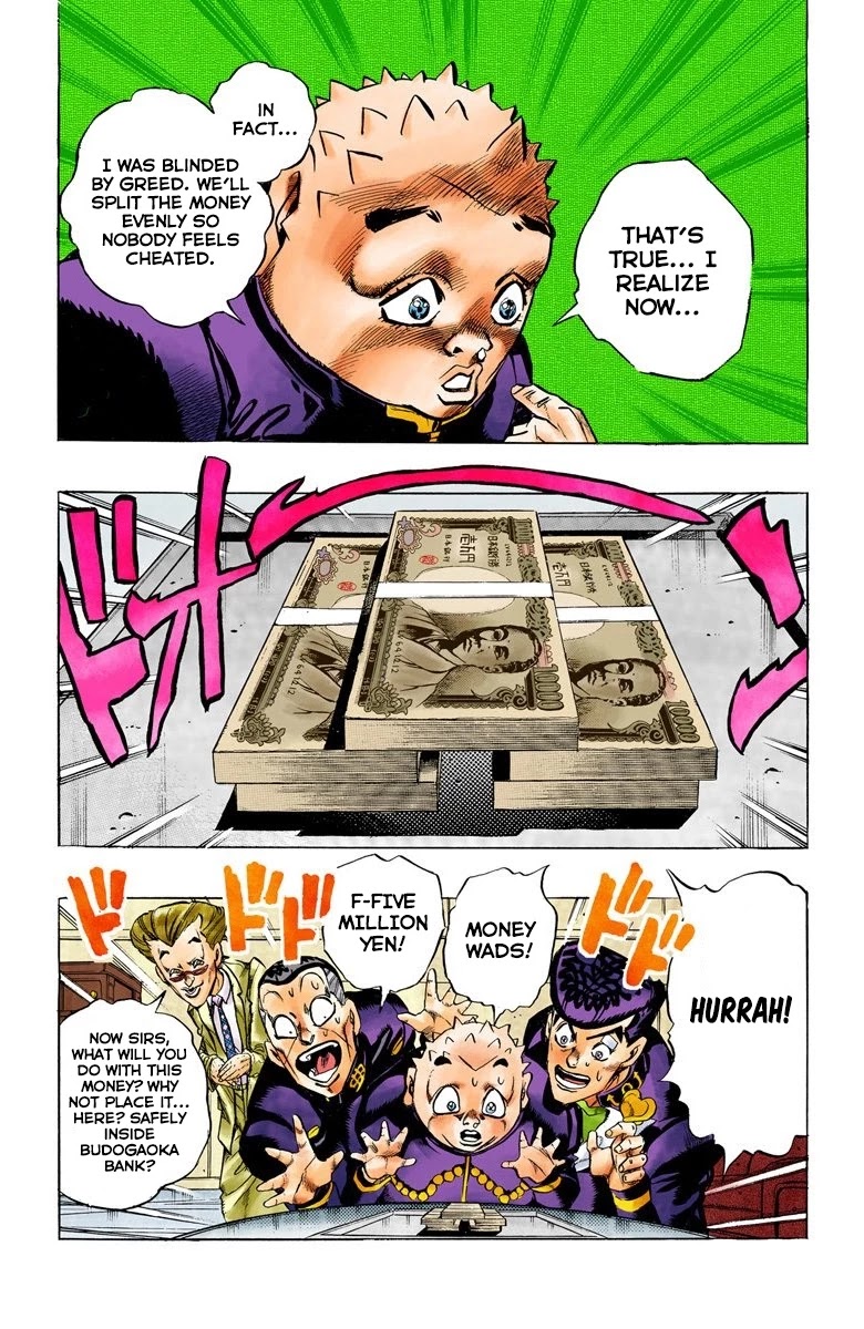 JoJo's Bizarre Adventure Part 4 - Diamond is Unbreakable (Official Colored) Chapter 76 page 19 - Chapter 76: Shigeshi's Harvest - Part 7