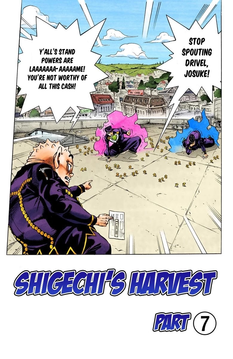 JoJo's Bizarre Adventure Part 4 - Diamond is Unbreakable (Official Colored) Chapter 76 page 2 - Chapter 76: Shigeshi's Harvest - Part 7