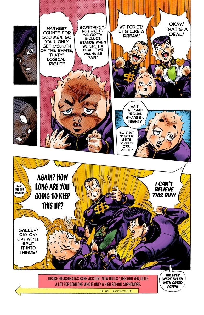 JoJo's Bizarre Adventure Part 4 - Diamond is Unbreakable (Official Colored) Chapter 76 page 20 - Chapter 76: Shigeshi's Harvest - Part 7
