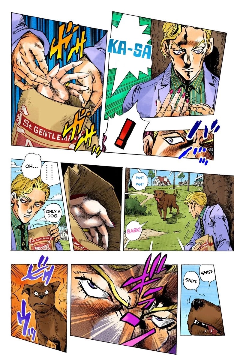 JoJo's Bizarre Adventure Part 4 - Diamond is Unbreakable (Official Colored) Chapter 77 page 14 - Chapter 77: Yoshikage Kira Just Wants a Quiet Life - Part 1