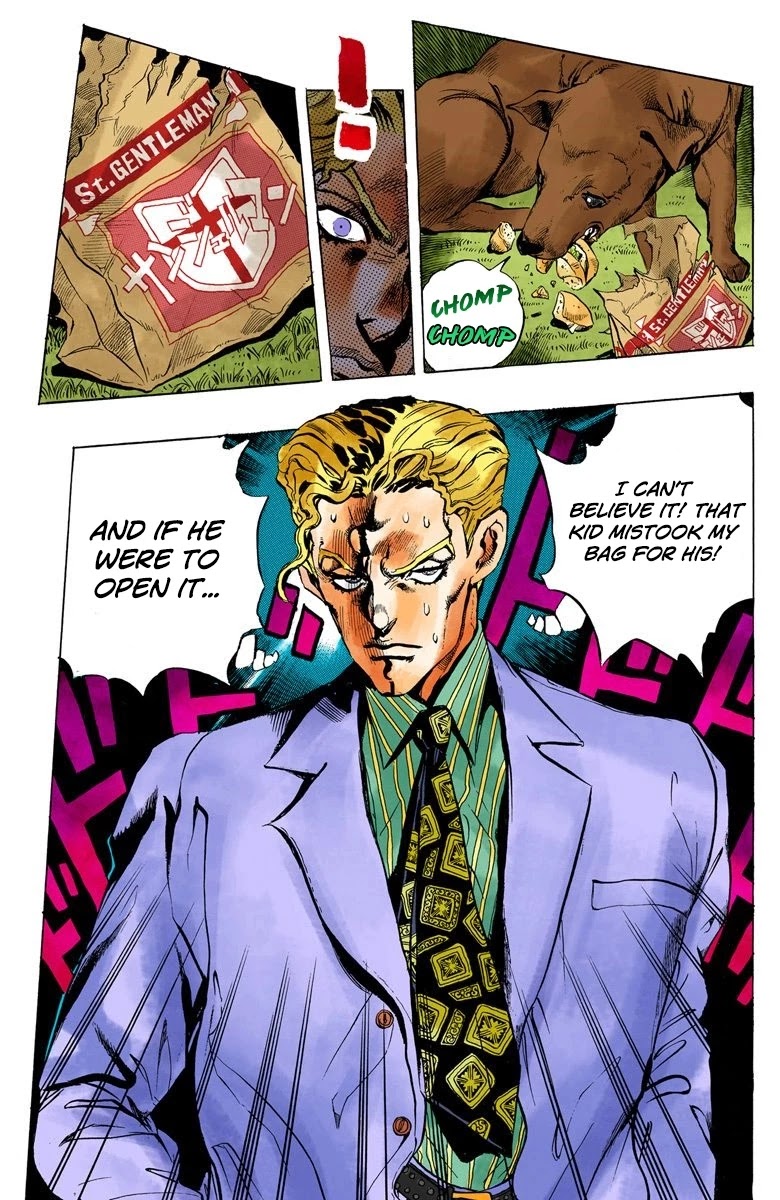 JoJo's Bizarre Adventure Part 4 - Diamond is Unbreakable (Official Colored) Chapter 77 page 21 - Chapter 77: Yoshikage Kira Just Wants a Quiet Life - Part 1