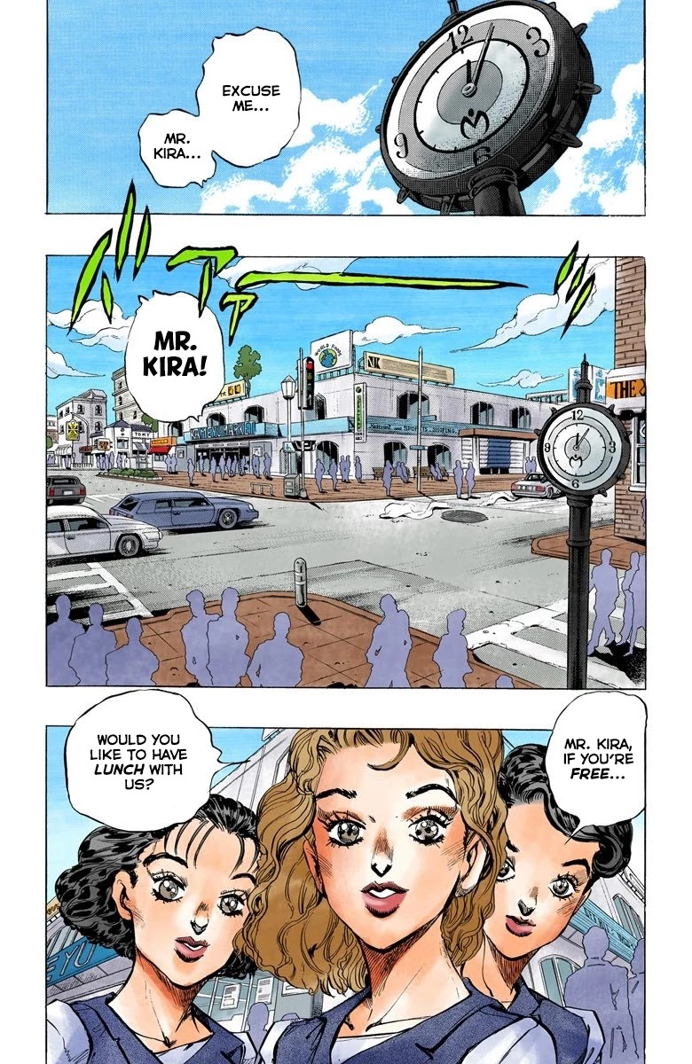 JoJo's Bizarre Adventure Part 4 - Diamond is Unbreakable (Official Colored) Chapter 77 page 4 - Chapter 77: Yoshikage Kira Just Wants a Quiet Life - Part 1