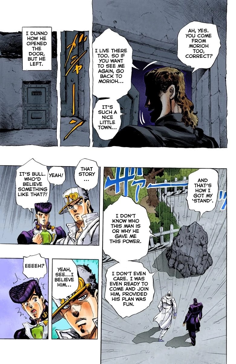 JoJo's Bizarre Adventure Part 4 - Diamond is Unbreakable (Official Colored) Chapter 8 page 12 - Chapter 8: Josuke Higashikata Meets Angelo! - Part 5
