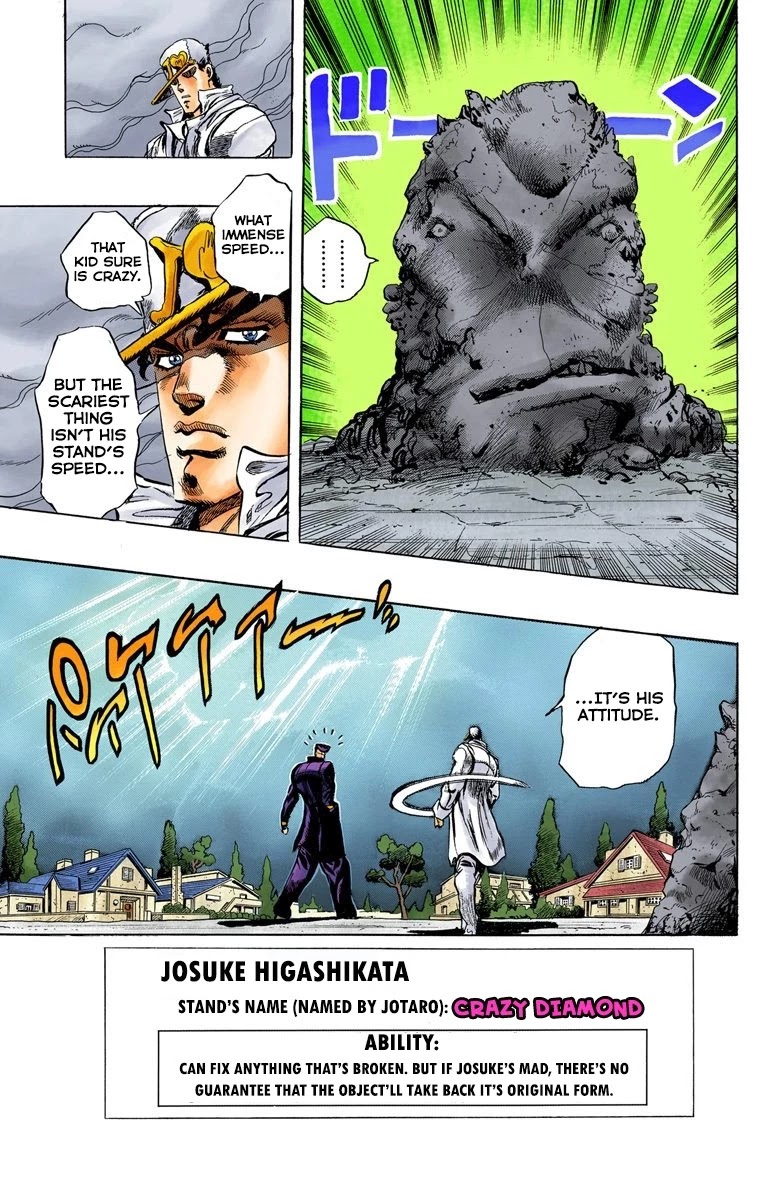 JoJo's Bizarre Adventure Part 4 - Diamond is Unbreakable (Official Colored) Chapter 8 page 20 - Chapter 8: Josuke Higashikata Meets Angelo! - Part 5