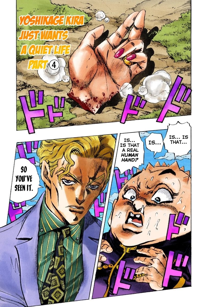 JoJo's Bizarre Adventure Part 4 - Diamond is Unbreakable (Official Colored) Chapter 80 page 2 - Chapter 80: Yoshikage Kira Just Wants a Quiet Life - Part 4