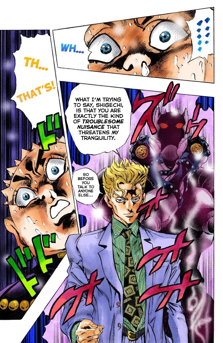 JoJo's Bizarre Adventure Part 4 - Diamond is Unbreakable (Official Colored) Chapter 80 page 9 - Chapter 80: Yoshikage Kira Just Wants a Quiet Life - Part 4