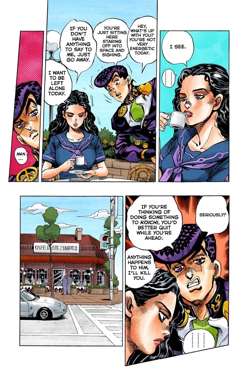 JoJo's Bizarre Adventure Part 4 - Diamond is Unbreakable (Official Colored) Chapter 83 page 4 - Chapter 83: Yamagishi Yukako Wants to be Like Cinderella - Part 1