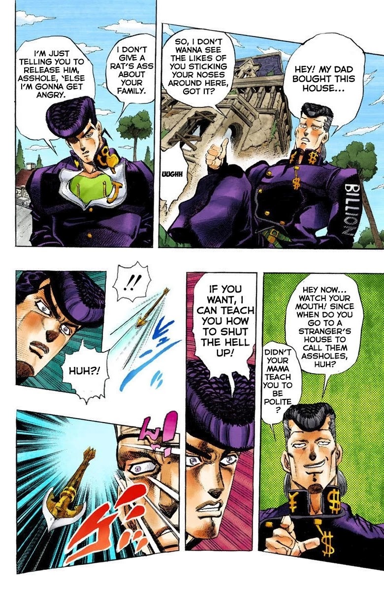 JoJo's Bizarre Adventure Part 4 - Diamond is Unbreakable (Official Colored) Chapter 9 page 15 - Chapter 9: The Nijimura Brothers - Part 1