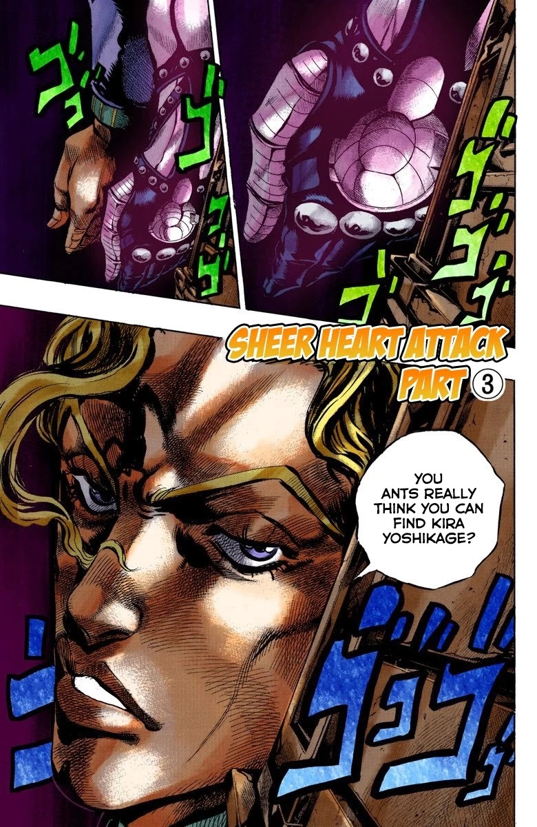 JoJo's Bizarre Adventure Part 4 - Diamond is Unbreakable (Official Colored) Chapter 91 page 2 - Chapter 91: Sheer Heart Attack - Part 3