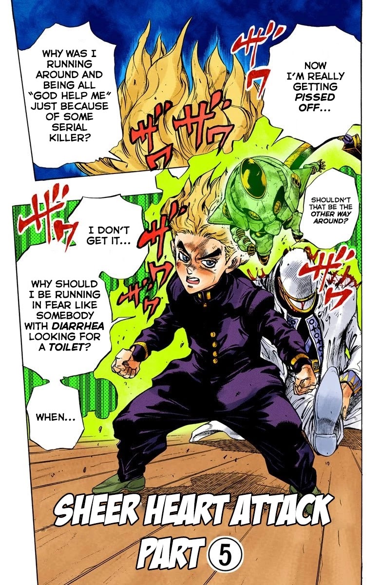JoJo's Bizarre Adventure Part 4 - Diamond is Unbreakable (Official Colored) Chapter 93 page 2 - Chapter 93: Sheer Heart Attack - Part 5