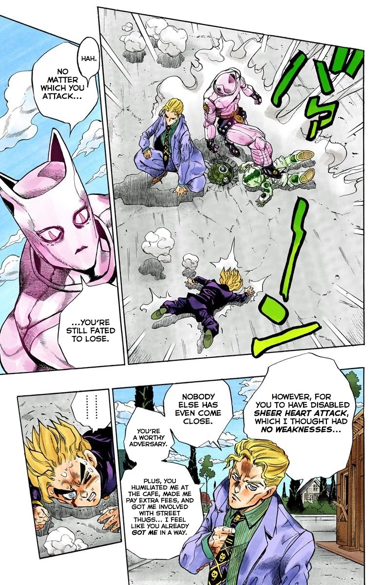 JoJo's Bizarre Adventure Part 4 - Diamond is Unbreakable (Official Colored) Chapter 96 page 12 - Chapter 96: Sheer Heart Attack - Part 8
