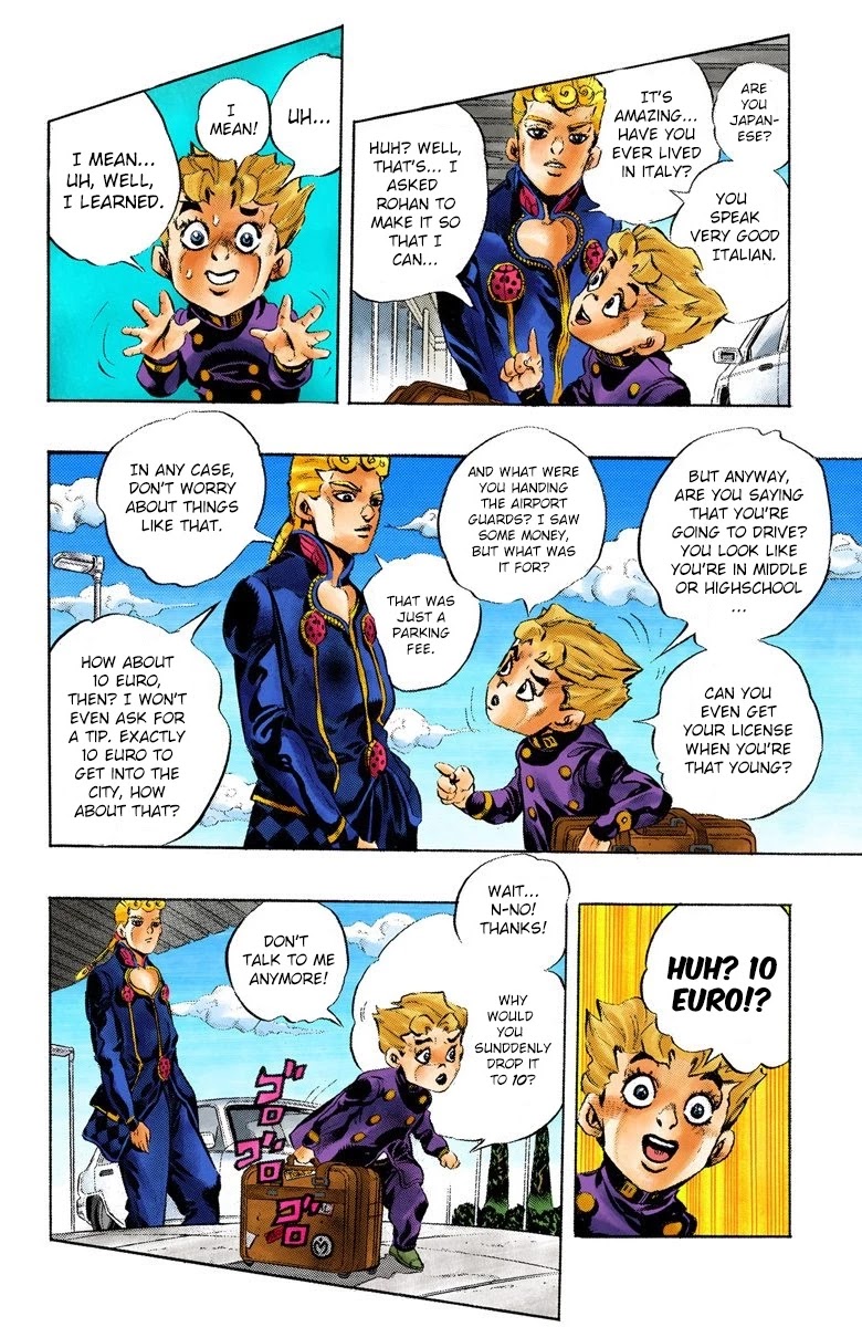 JoJo's Bizarre Adventure Part 5 - Vento Aureo (Official Colored) Chapter 1 page 11 - Chapter 1: Gold Experience Part 1
