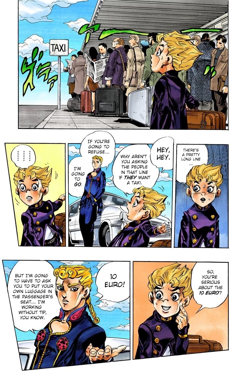 JoJo's Bizarre Adventure Part 5 - Vento Aureo (Official Colored) Chapter 1 page 12 - Chapter 1: Gold Experience Part 1