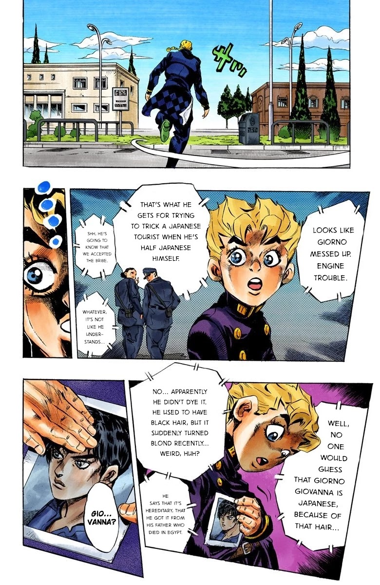 JoJo's Bizarre Adventure Part 5 - Vento Aureo (Official Colored) Chapter 1 page 19 - Chapter 1: Gold Experience Part 1