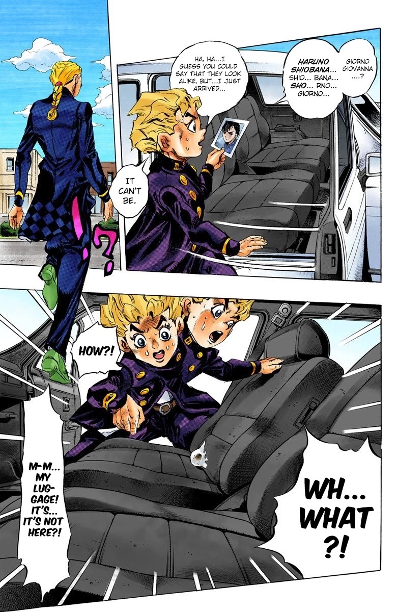 JoJo's Bizarre Adventure Part 5 - Vento Aureo (Official Colored) Chapter 1 page 20 - Chapter 1: Gold Experience Part 1