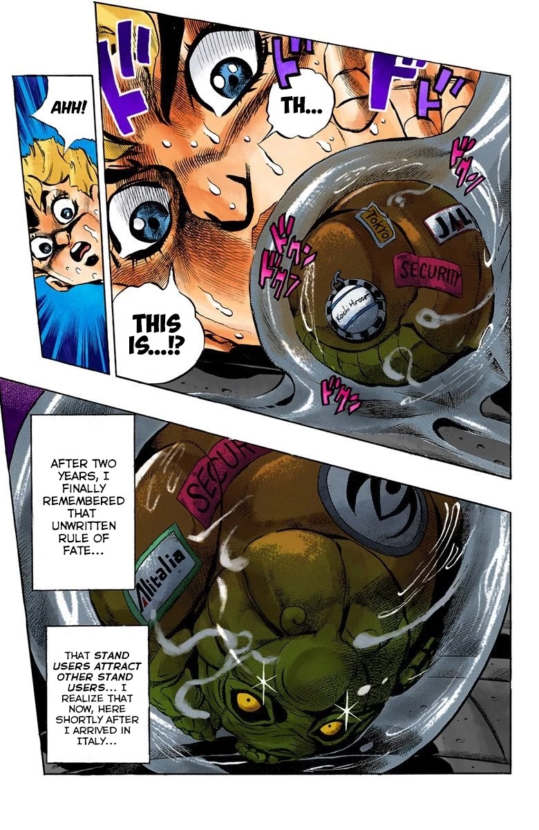 JoJo's Bizarre Adventure Part 5 - Vento Aureo (Official Colored) Chapter 1 page 22 - Chapter 1: Gold Experience Part 1