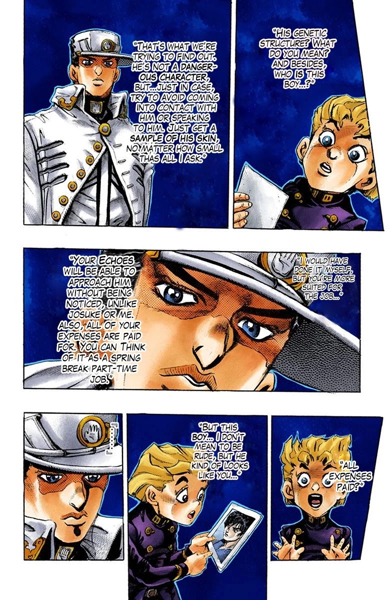 JoJo's Bizarre Adventure Part 5 - Vento Aureo (Official Colored) Chapter 1 page 7 - Chapter 1: Gold Experience Part 1