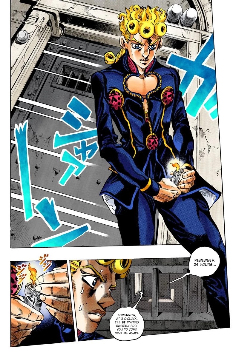 JoJo's Bizarre Adventure Part 5 - Vento Aureo (Official Colored) Chapter 10 page 11 - Chapter 10: Meet the Gangster Behind the Wall Part 2