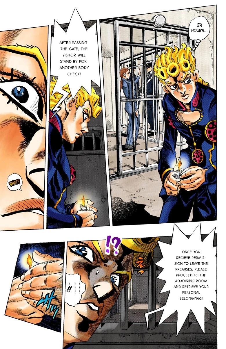 JoJo's Bizarre Adventure Part 5 - Vento Aureo (Official Colored) Chapter 10 page 12 - Chapter 10: Meet the Gangster Behind the Wall Part 2