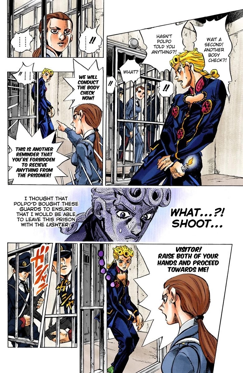 JoJo's Bizarre Adventure Part 5 - Vento Aureo (Official Colored) Chapter 10 page 13 - Chapter 10: Meet the Gangster Behind the Wall Part 2