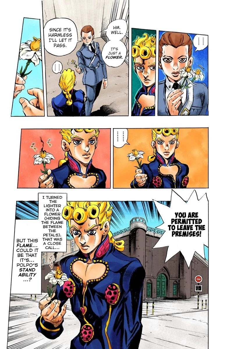 JoJo's Bizarre Adventure Part 5 - Vento Aureo (Official Colored) Chapter 10 page 20 - Chapter 10: Meet the Gangster Behind the Wall Part 2