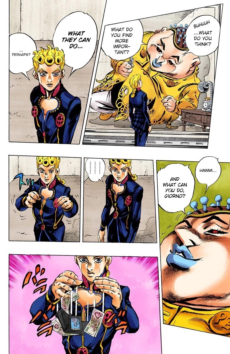 JoJo's Bizarre Adventure Part 5 - Vento Aureo (Official Colored) Chapter 10 page 5 - Chapter 10: Meet the Gangster Behind the Wall Part 2