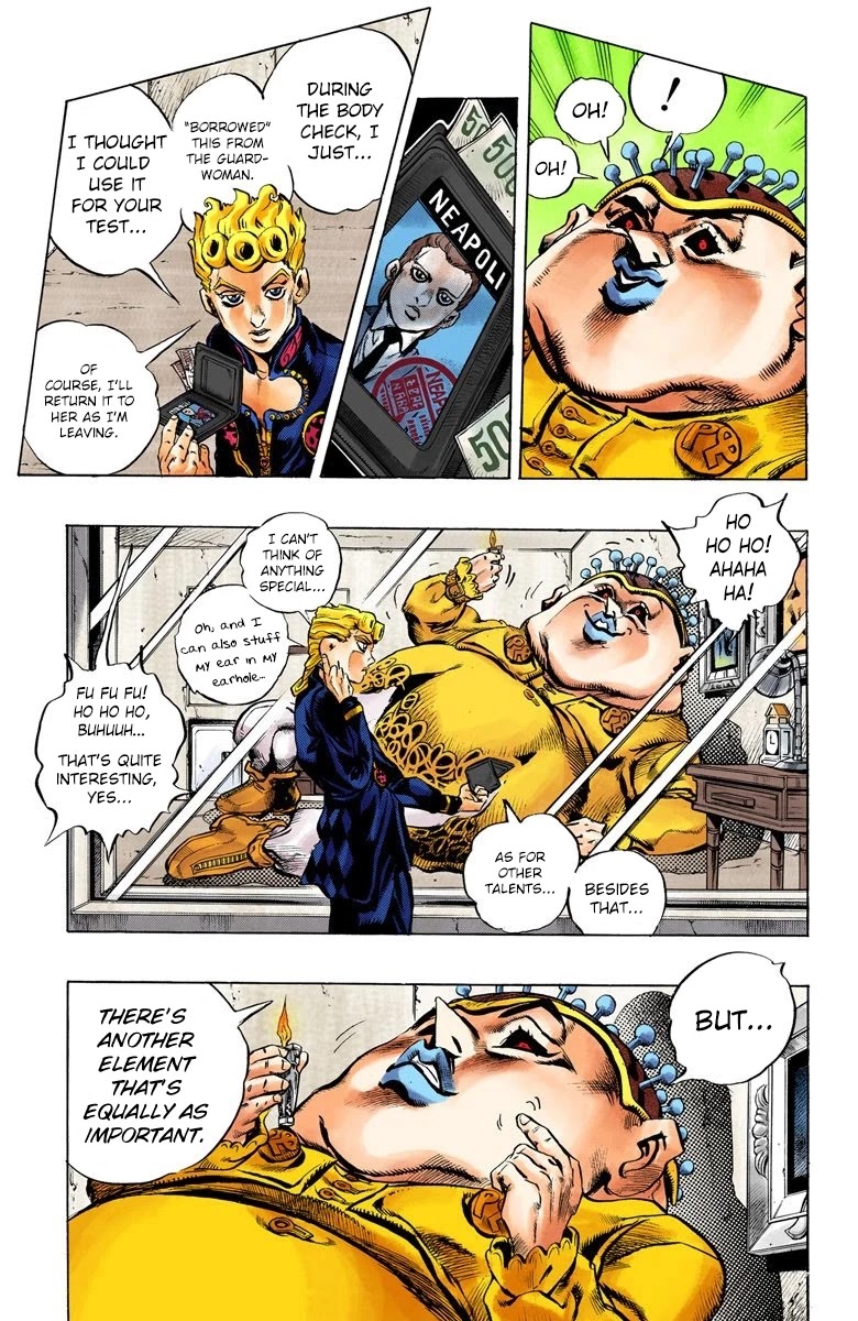 JoJo's Bizarre Adventure Part 5 - Vento Aureo (Official Colored) Chapter 10 page 6 - Chapter 10: Meet the Gangster Behind the Wall Part 2