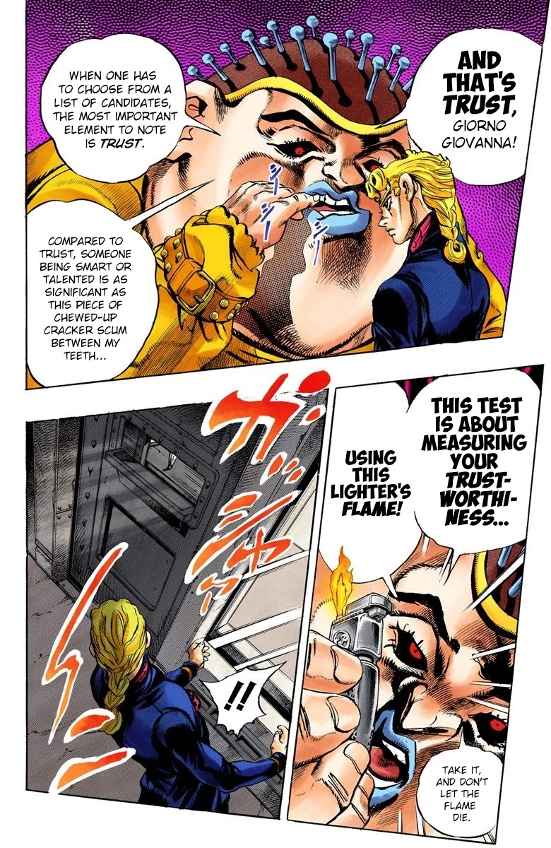 JoJo's Bizarre Adventure Part 5 - Vento Aureo (Official Colored) Chapter 10 page 7 - Chapter 10: Meet the Gangster Behind the Wall Part 2