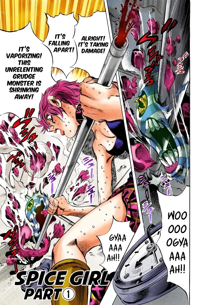 JoJo's Bizarre Adventure Part 5 - Vento Aureo (Official Colored) Chapter 100 page 2 - Chapter 100: Spice Girl Part 1